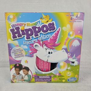 Hungry Hungry Hippos Unicorn Edition Board Game Hasbro 2020 Complete